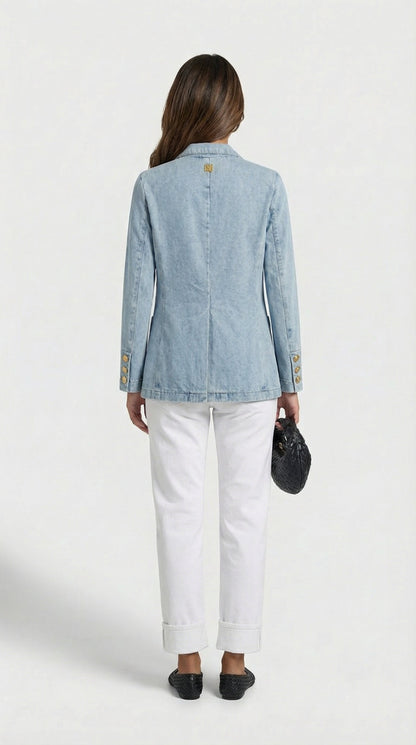 Lena - French Style Denim Blazer