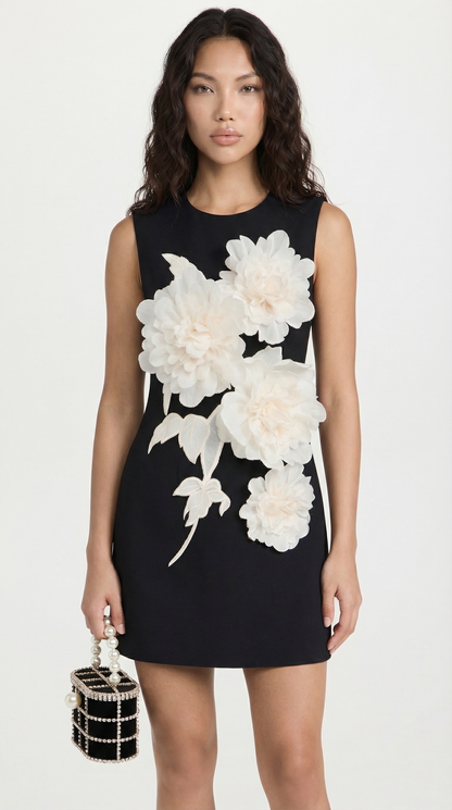 Cava - Three-Dimensional Floral Mini-Dress