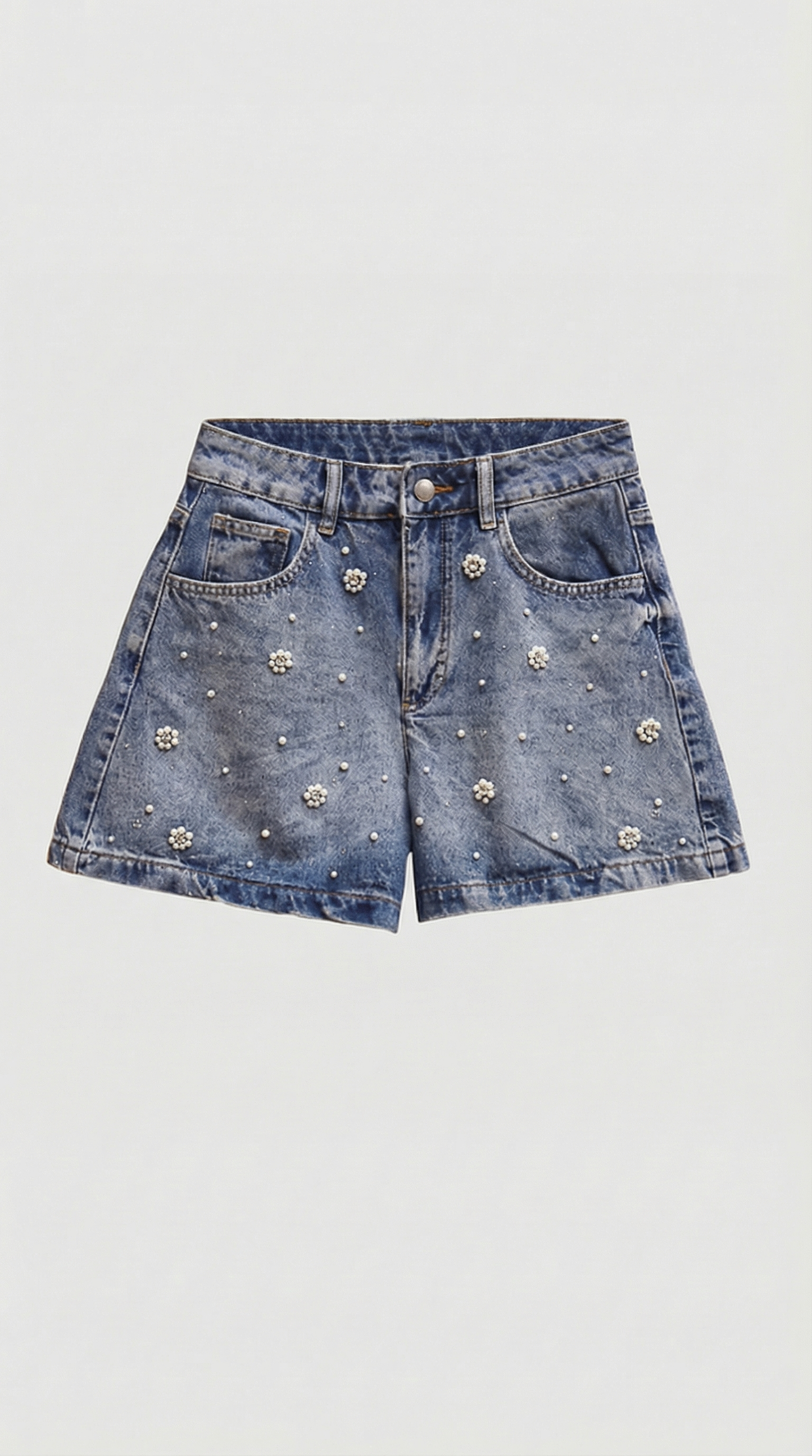 Leko - Pearl-Embellished Denim Set