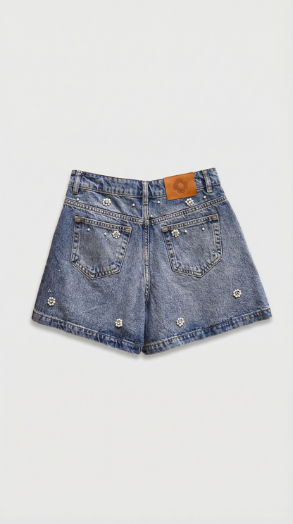 Leko - Pearl-Embellished Denim Set