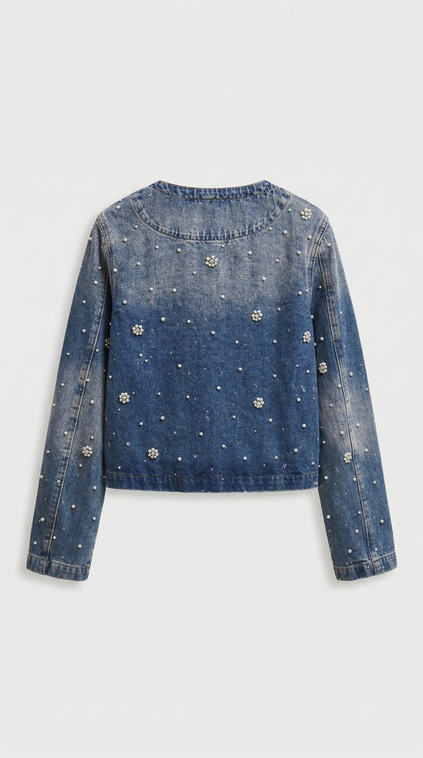 Leko - Pearl-Embellished Denim Set