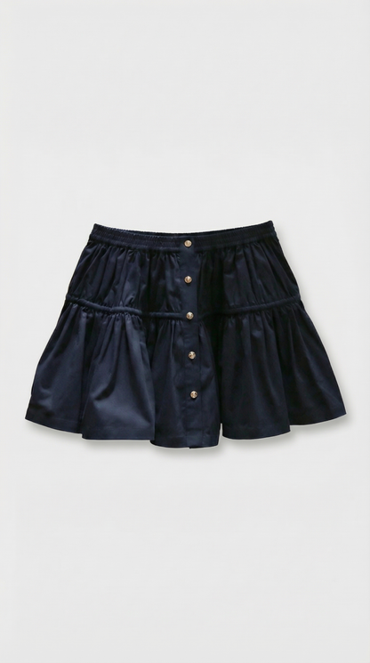 Evi - Tiered Button-Front Mini Skirt