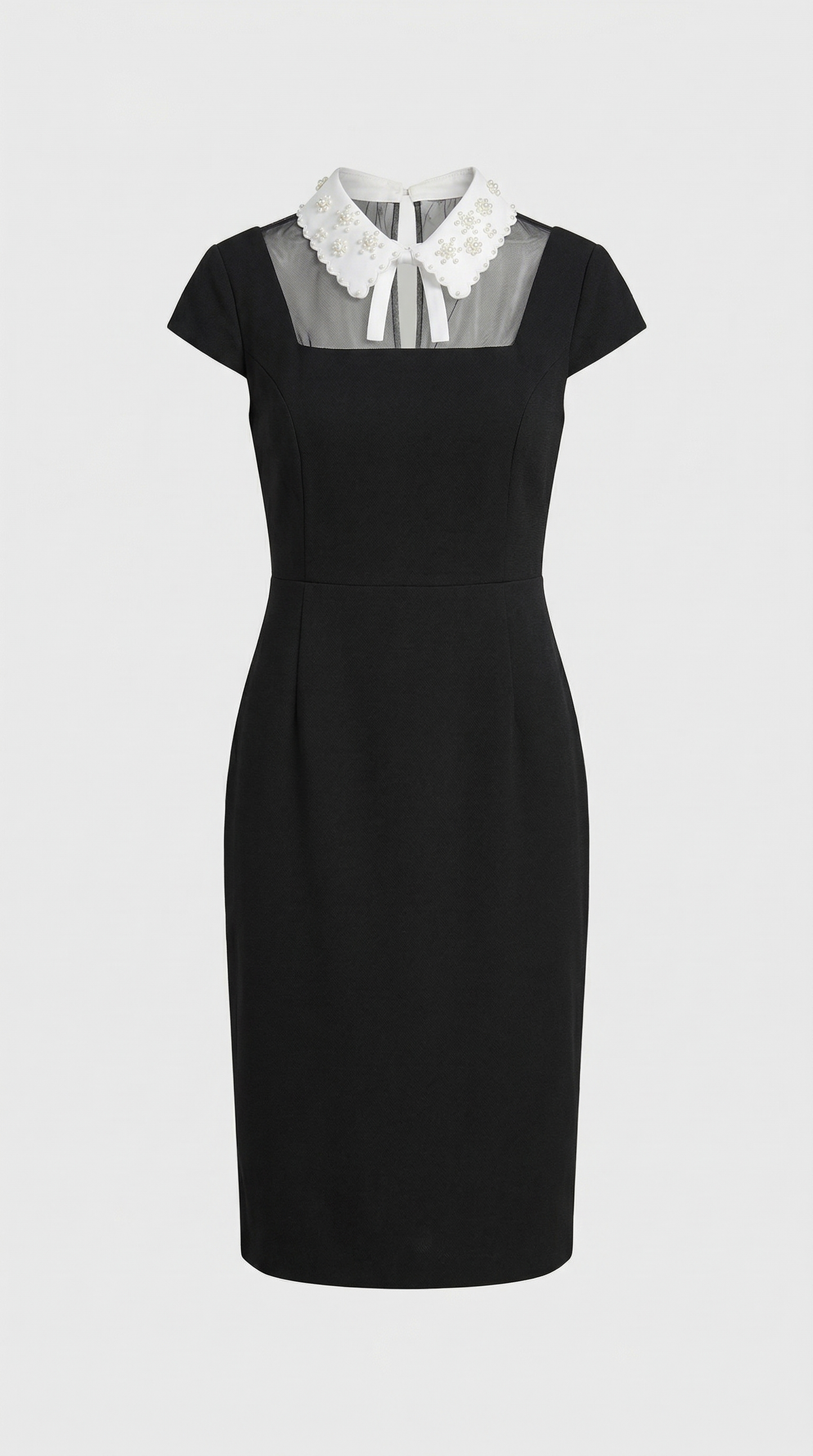 Kano - Pearl-Embellished Collar Dress