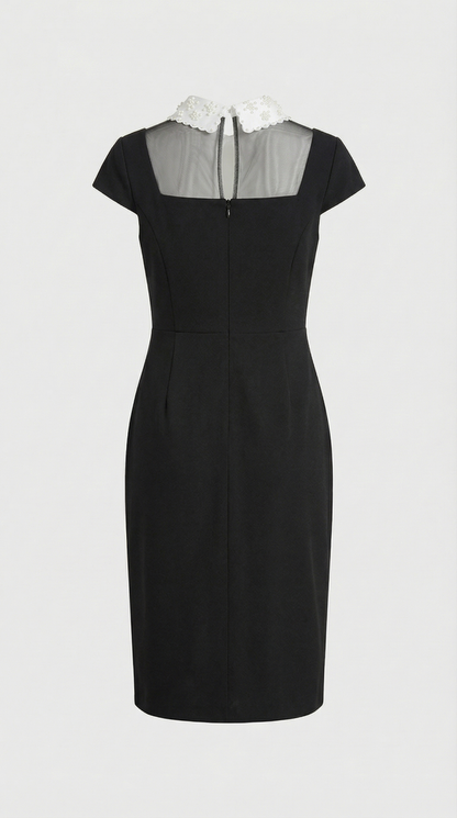 Kano - Pearl-Embellished Collar Dress