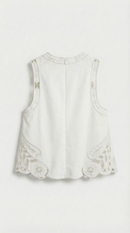 Nuro - Embroidered Eyelet Two-Piece Set
