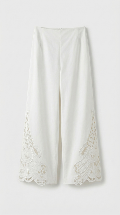 Nuro - Embroidered Eyelet Two-Piece Set