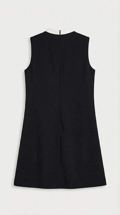 Kona - Pleated Bow-Neck Mini Dress