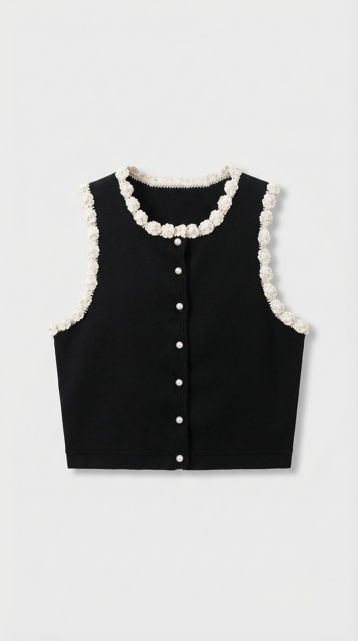 Salo - Crochet-Trimmed Knit Set