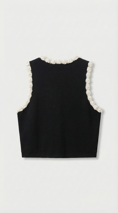 Salo - Crochet-Trimmed Knit Set