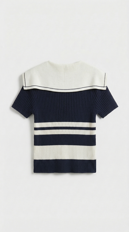 Lure - Nautical Striped Knit Top
