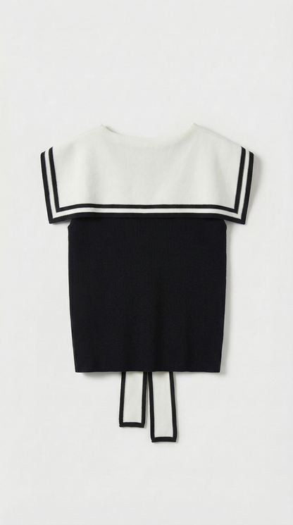 Ona - Nautical Sleeveless Knit Top