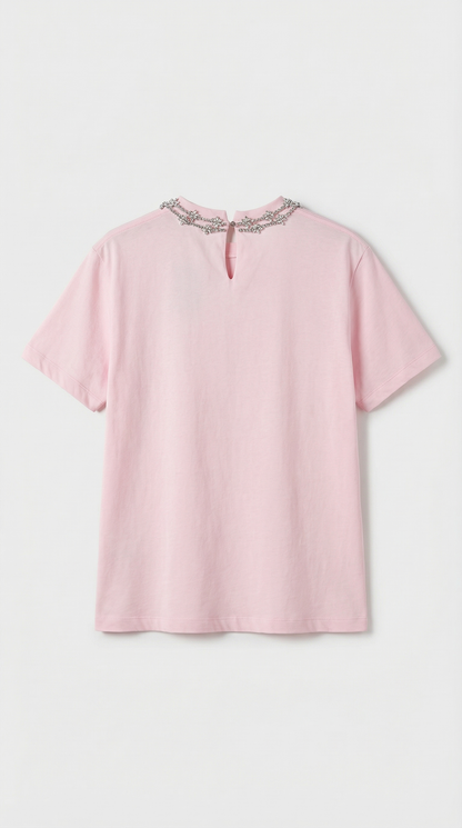 Dira - Crystal-Embellished Cotton T-Shirt