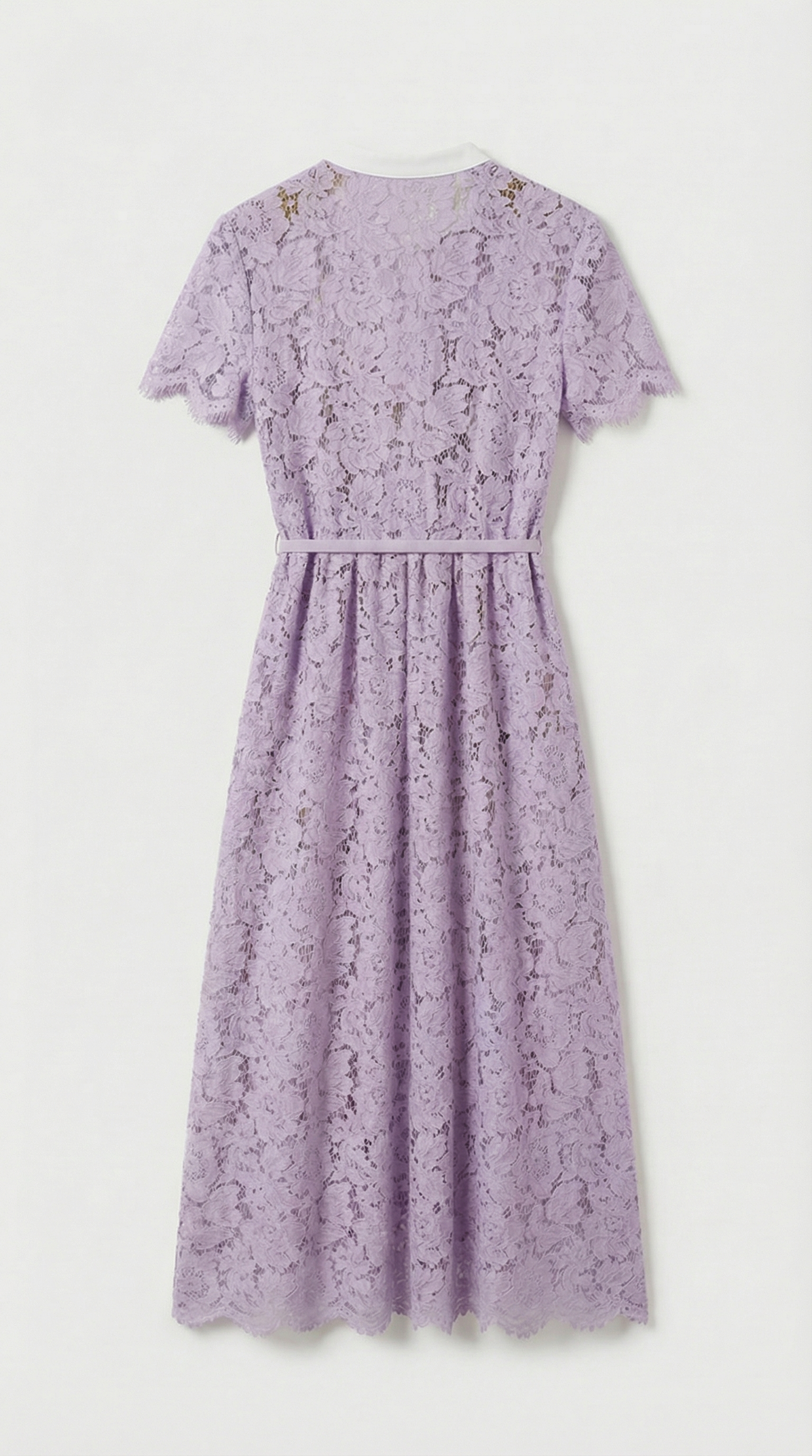 Zalia - Victorian Lace Belted Midi Dress