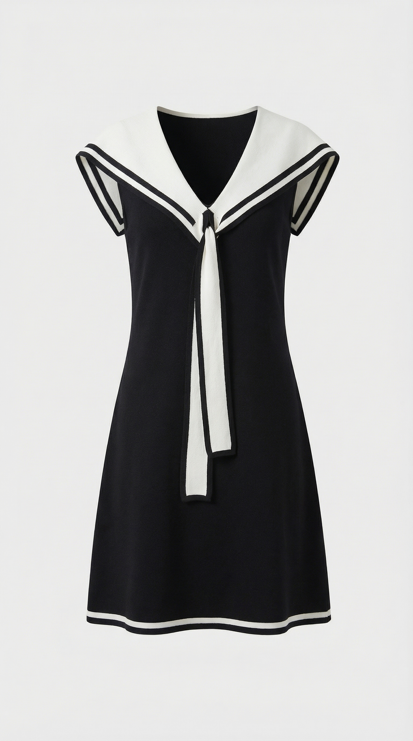 Dali - Contrast Sailor-Collar Mini Dress