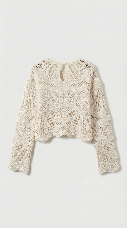 Zeka - Artisanal Crochet Lace Top