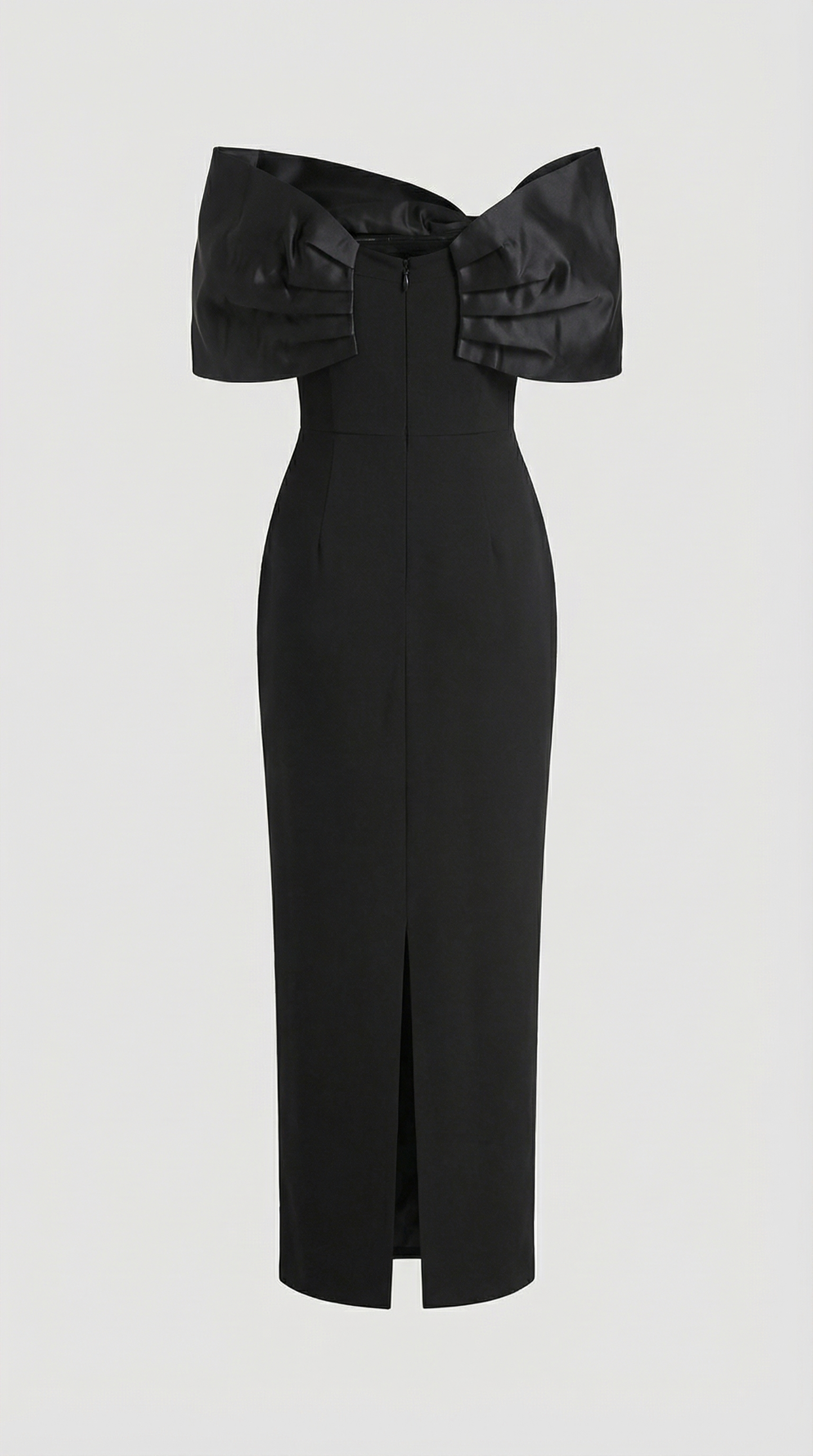 Tuli - Off-The-Shoulder Bow Maxi Dress Black
