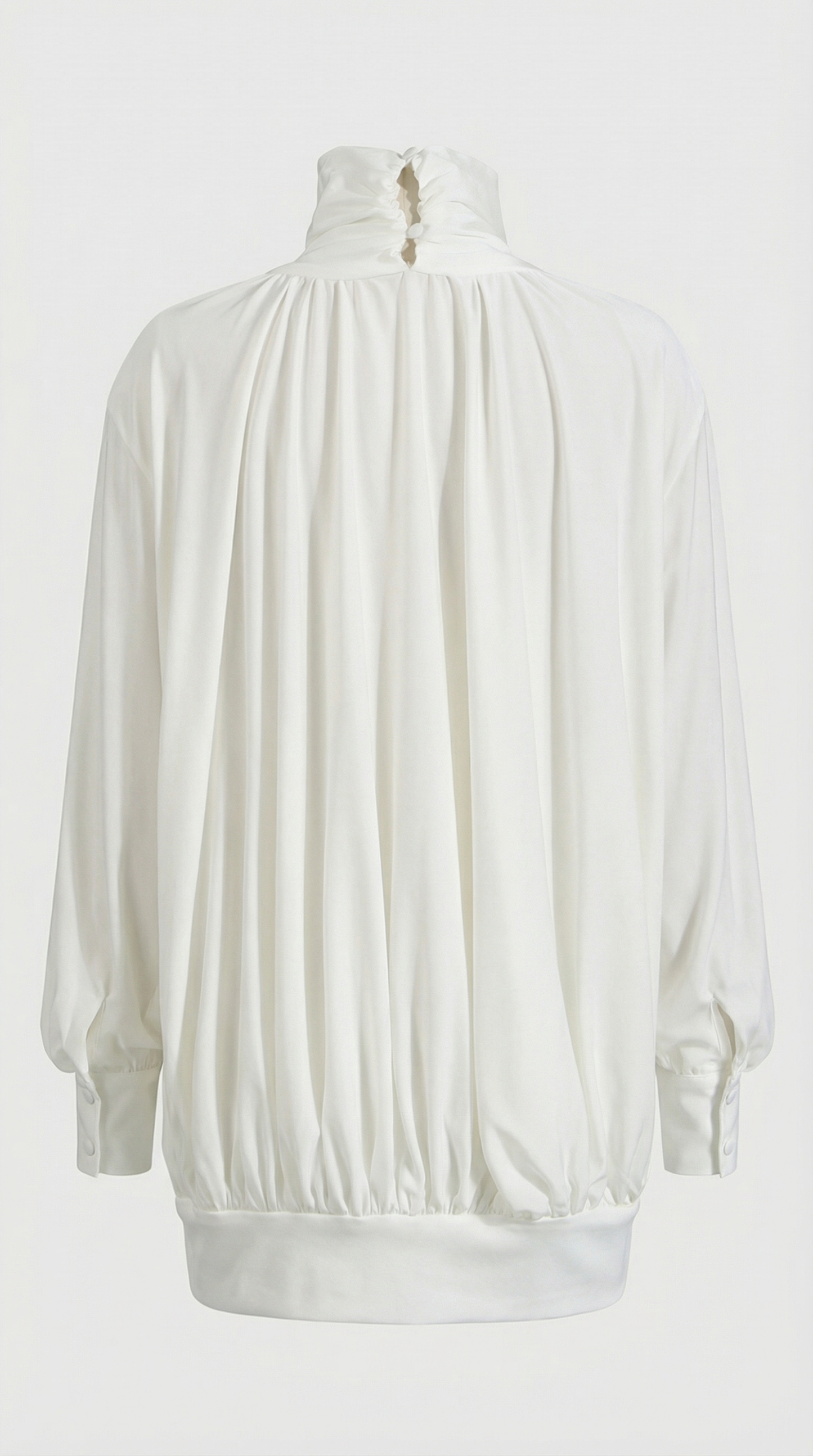 Vesa - Draped High-Neck Mini Dress with Rose Detail
