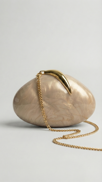 Ecris - Marble-Effect Hard-Shell Minaudière