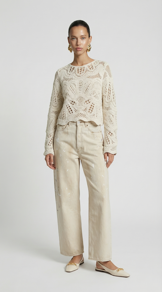 Dona - Structural Wide-Leg Jeans