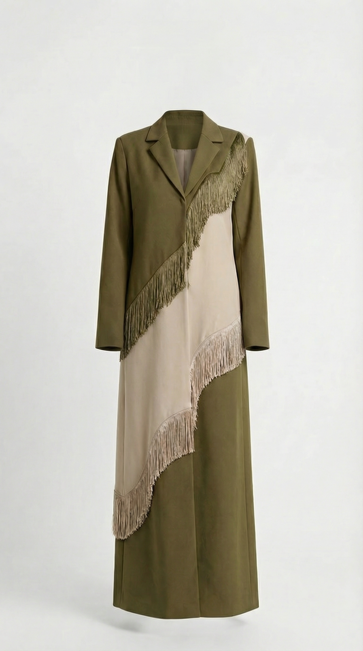 Cascadia - Structured Woven Fluid Fringe Coat
