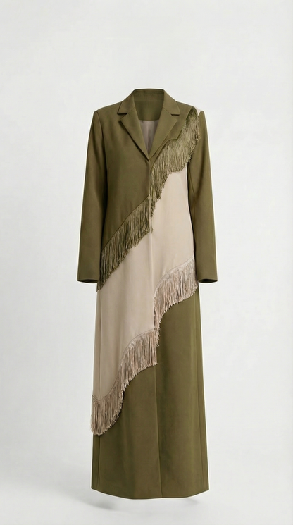 Cascadia - Structured Woven Fluid Fringe Coat