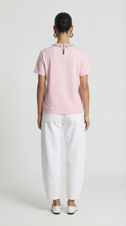 Dira - Crystal-Embellished Cotton T-Shirt