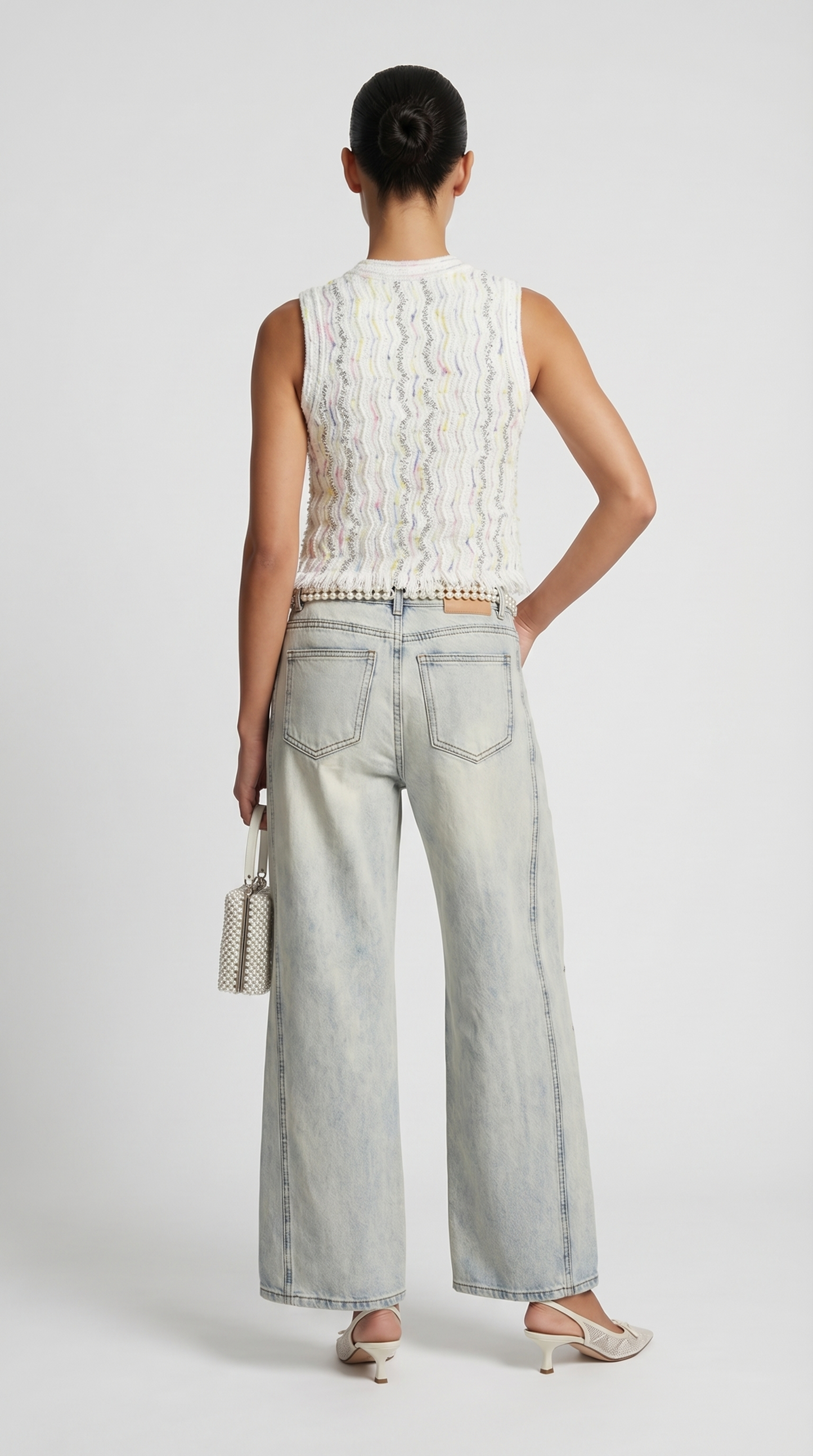Dana - Crystal-Embellished Wide-Leg Jeans