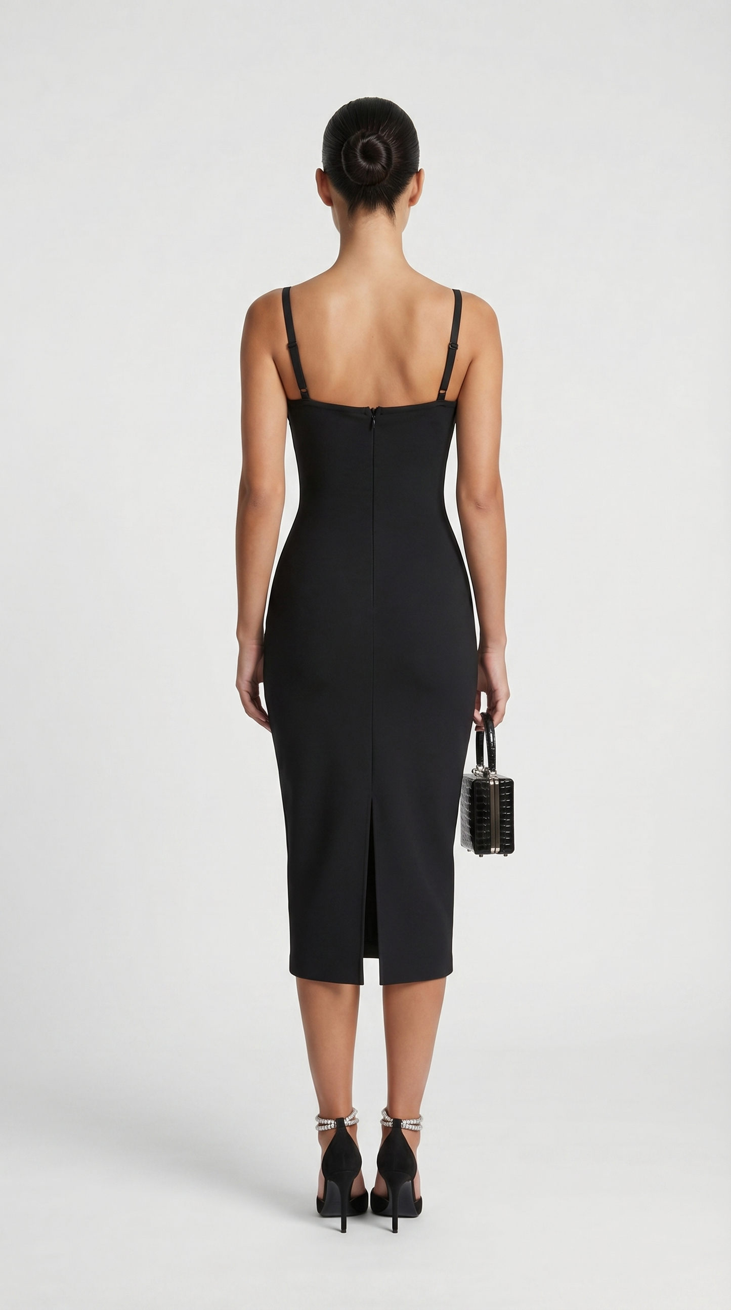 Zuno - Crystal-Embellished Bustier Midi Dress