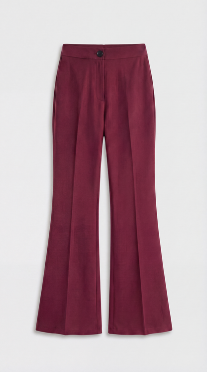 Livo - Puff-Sleeve Burgundy Set