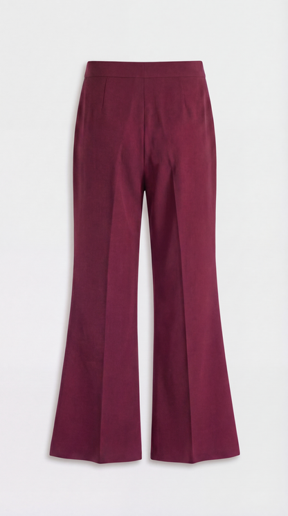 Livo - Puff-Sleeve Burgundy Set