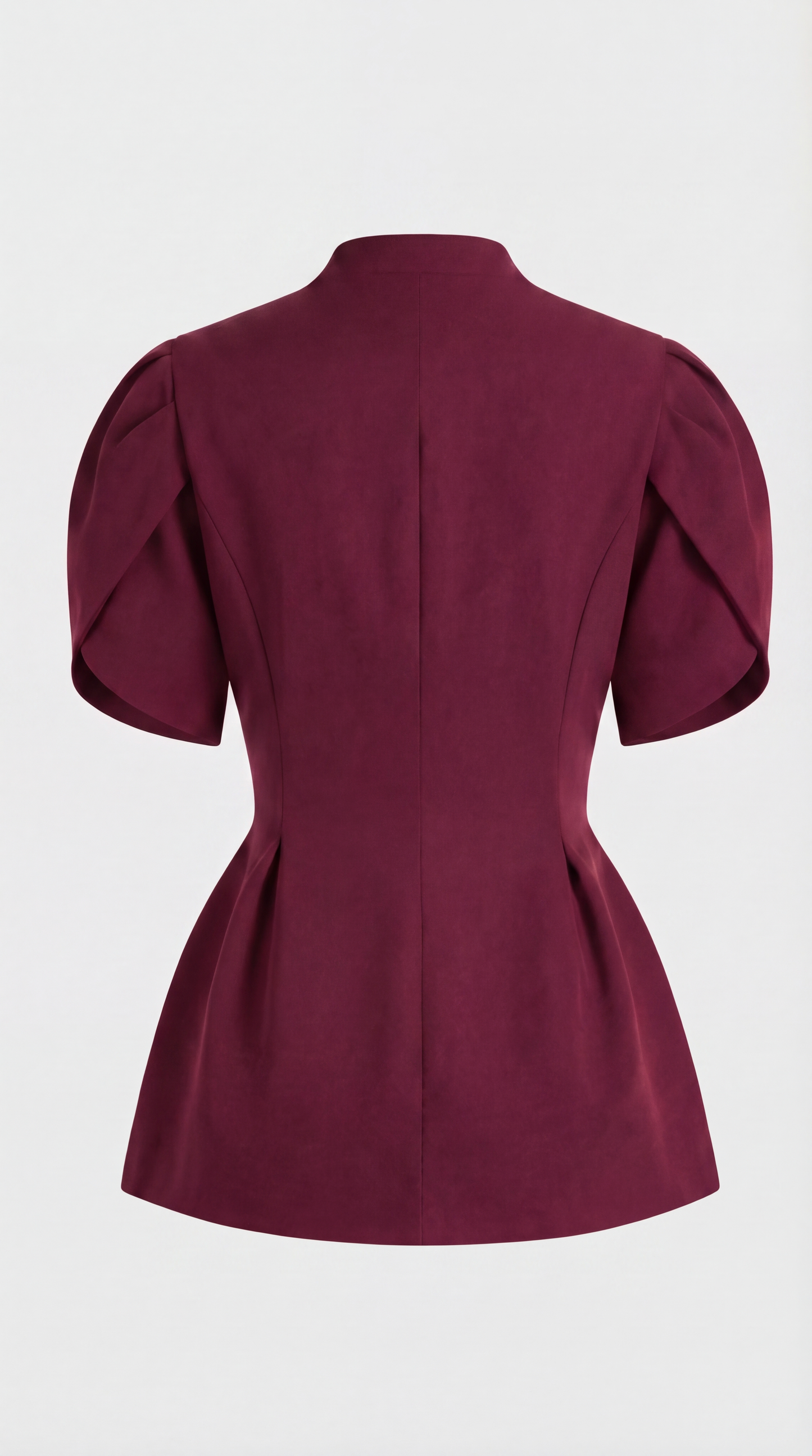 Livo - Puff-Sleeve Burgundy Set