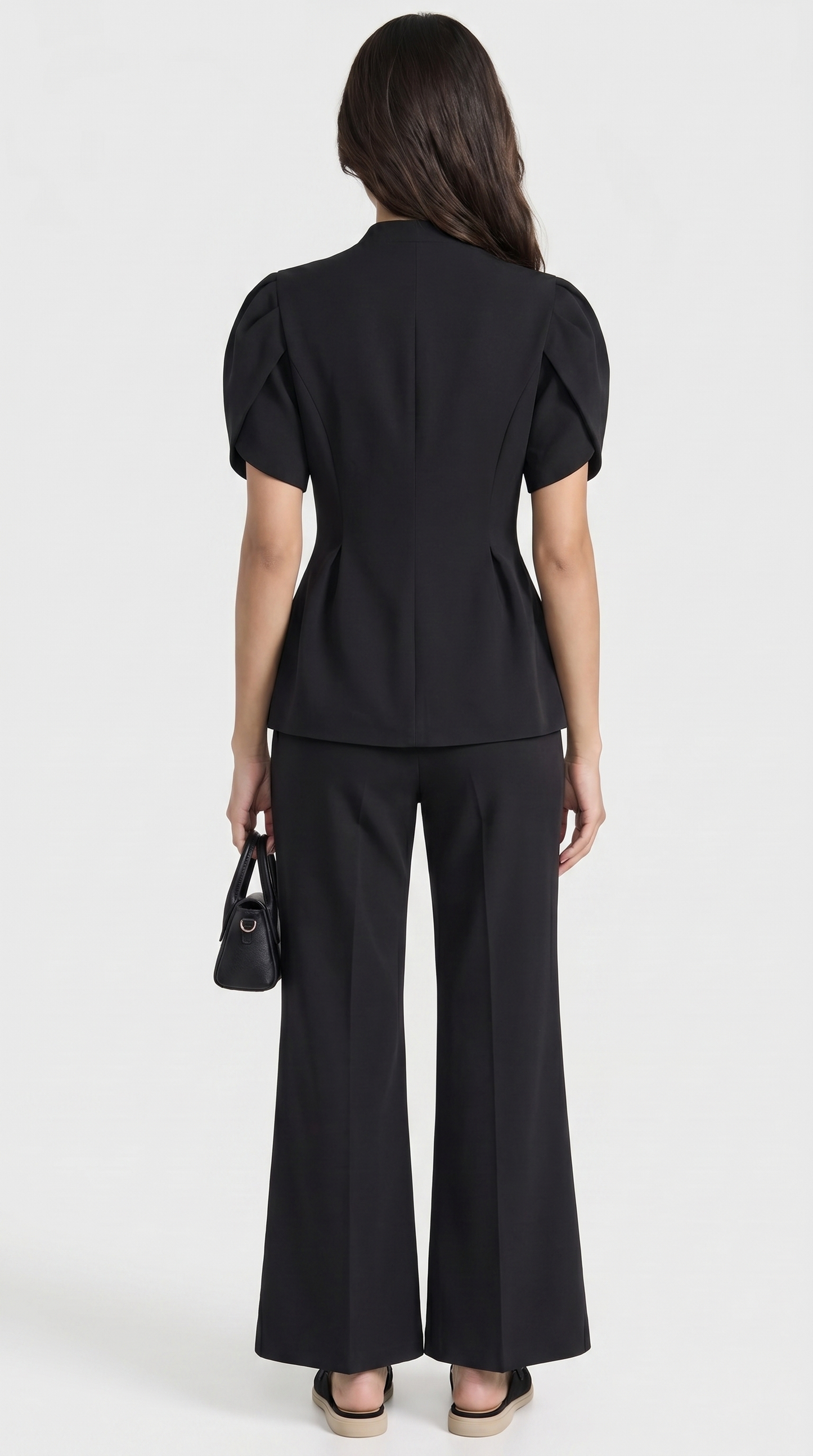 Livo - Puff-Sleeve Black Set