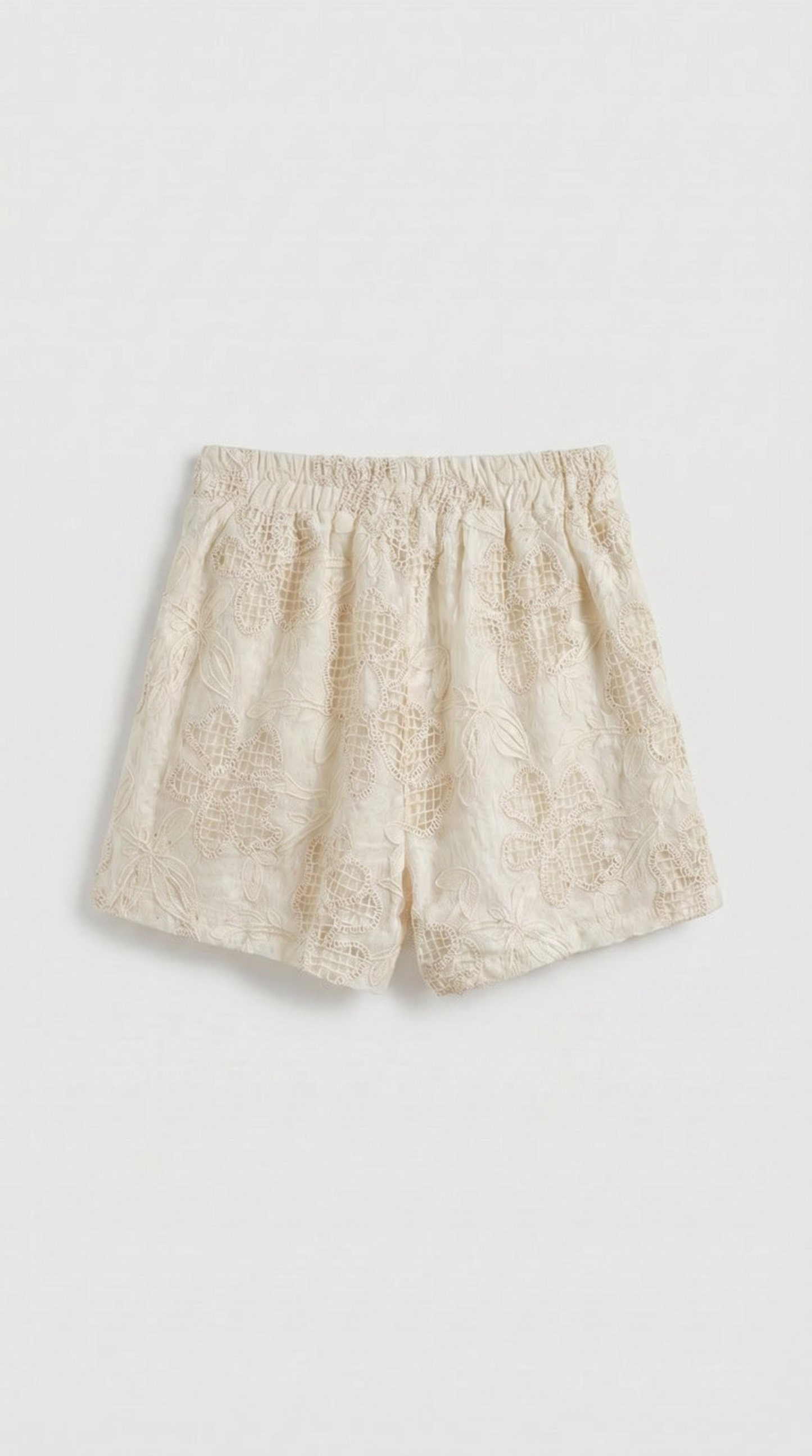 Drita - Embroidered Eyelet Shell & Pleated Short Set