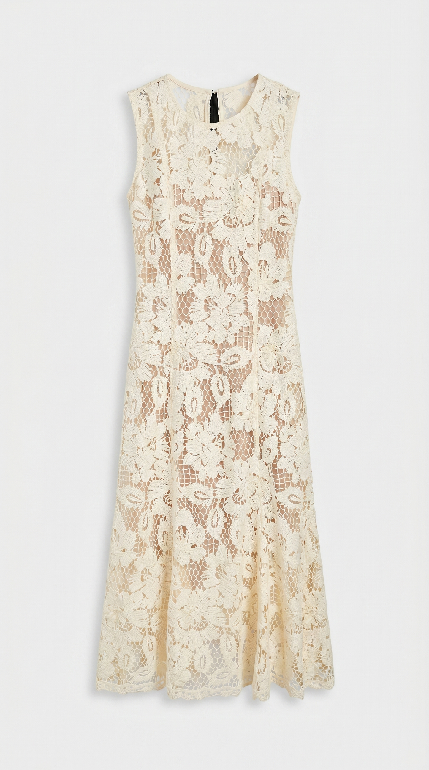 Esten - Sleeveless Guipure Lace Midi Dress