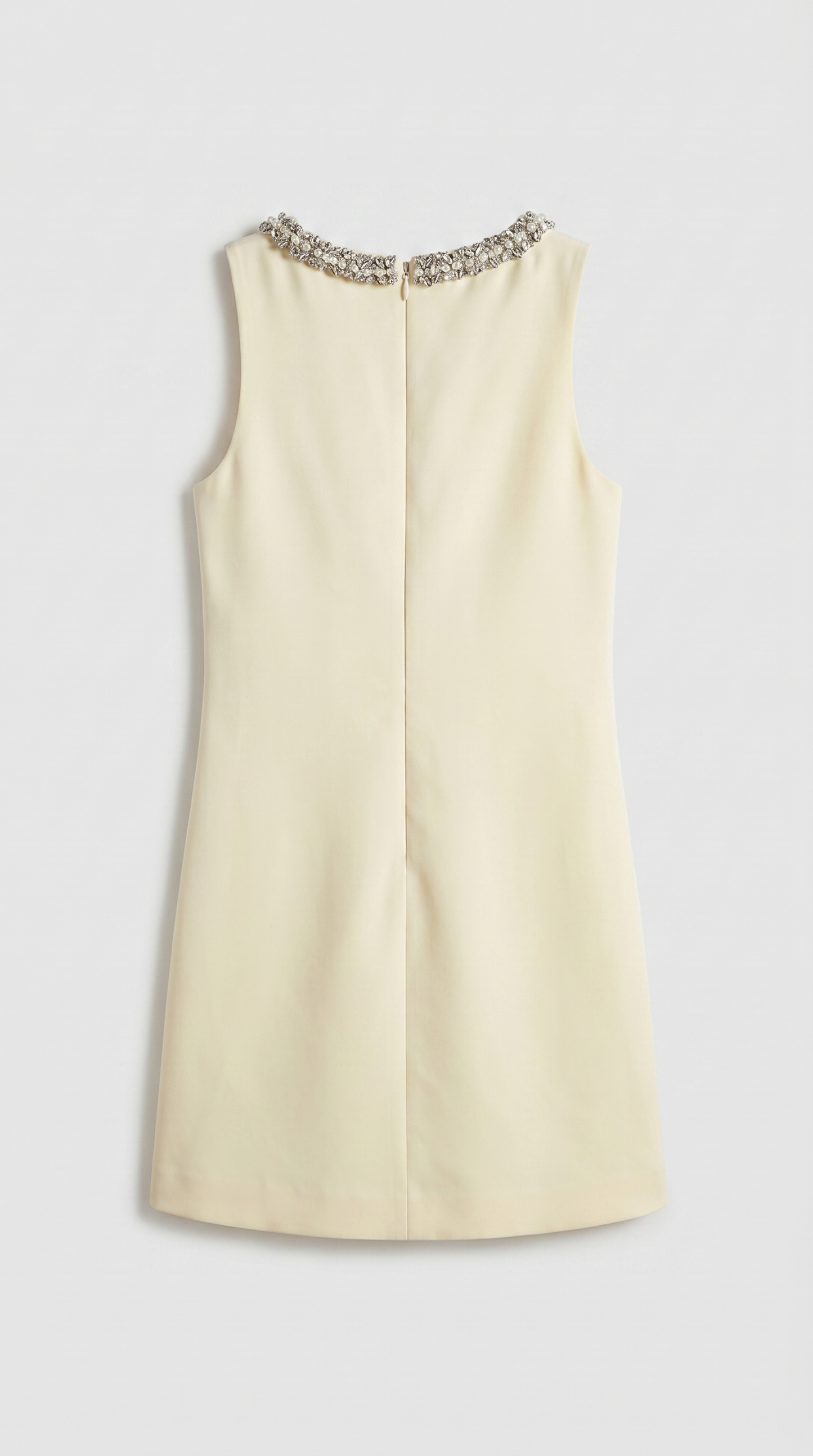 Giva - Crystal-Bow Keyhole Mini Dress