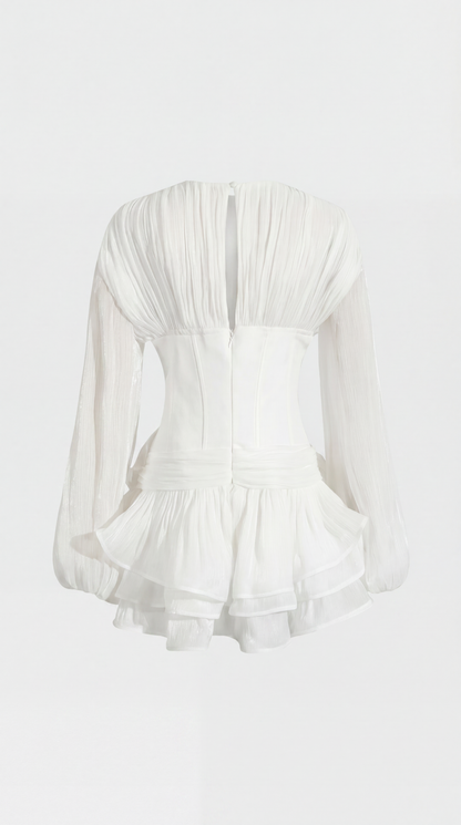 Massi - Mini Dress with Rosette Accent