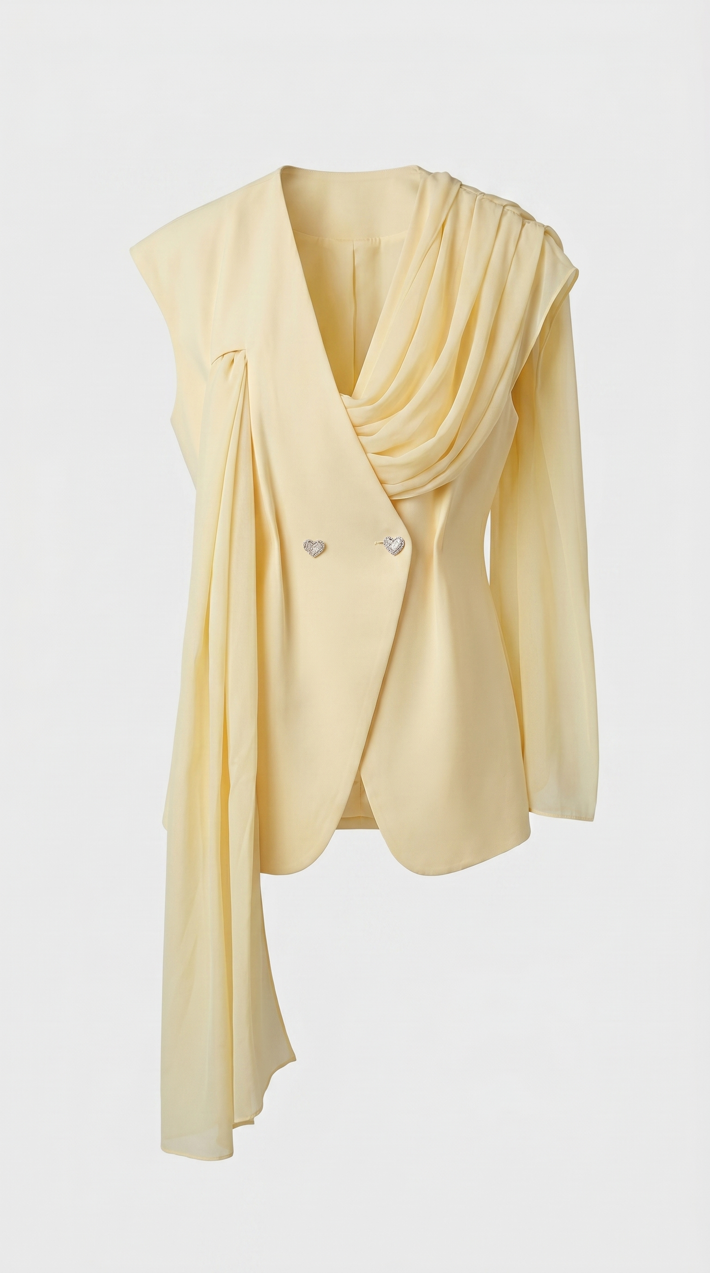 Rola - Draped Asymmetric Blazer & Wide-Leg Trousers Set