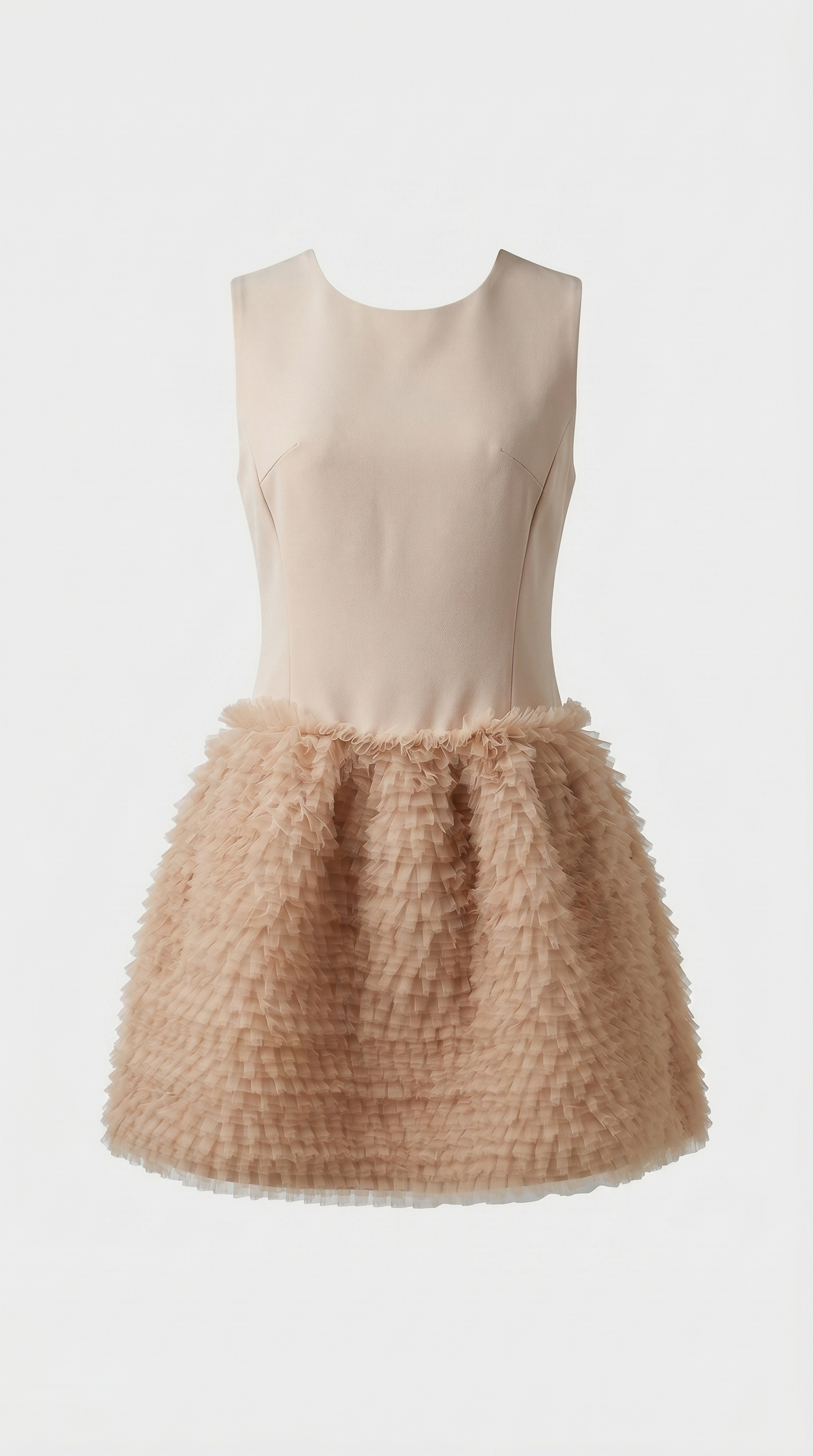 Asla - Ruffled Tulle Drop-Waist Mini Dress