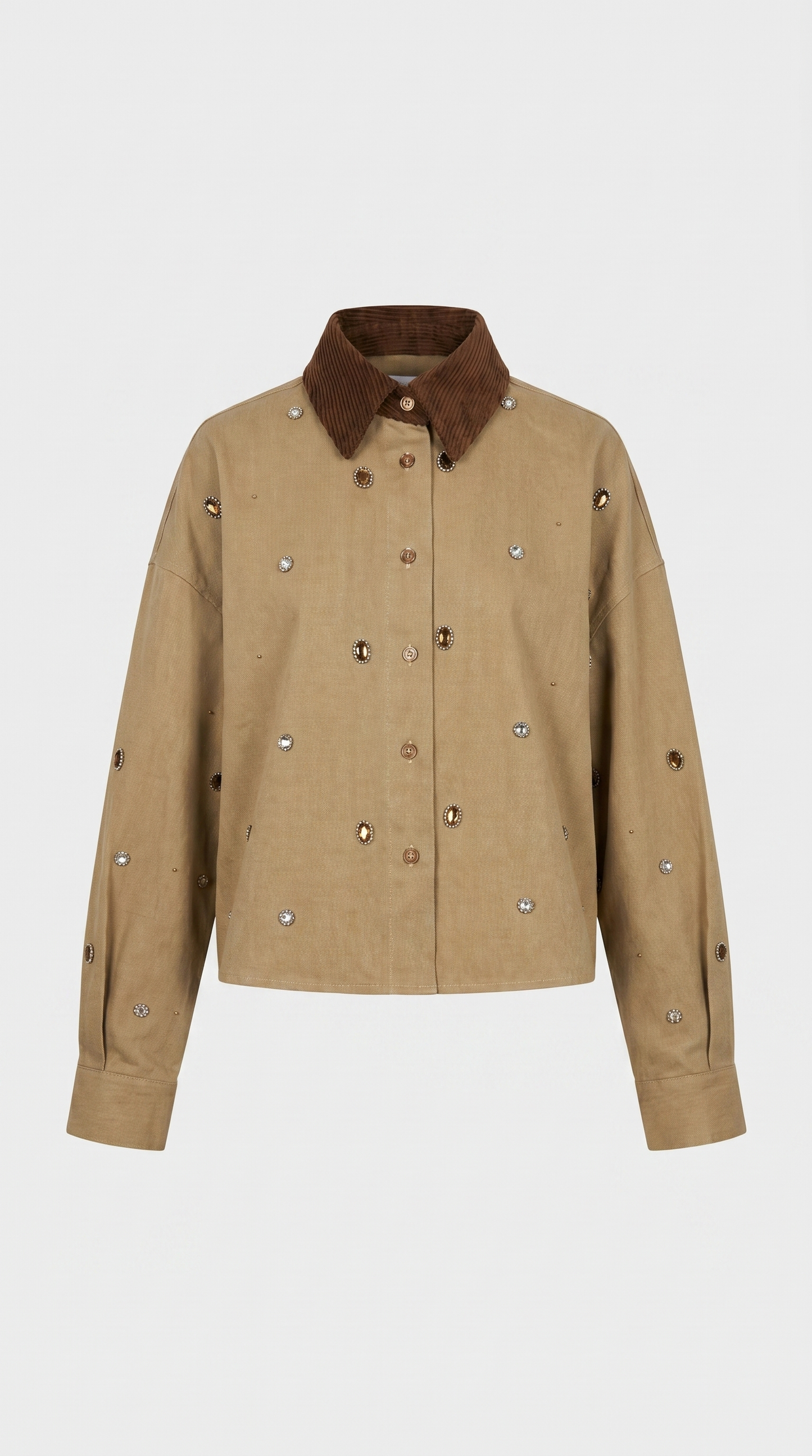 Rila - Diamond-Studded Cotton Jacket