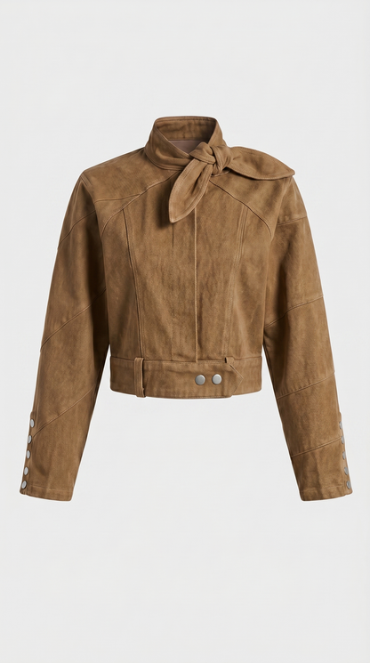 Ephira - Cropped jacket and High-Waist Elongated Trousers Set