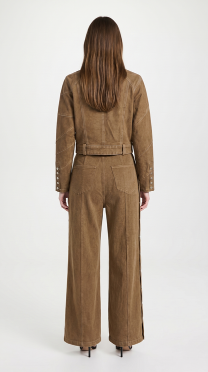 Ephira - Cropped jacket and High-Waist Elongated Trousers Set
