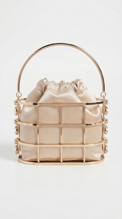 Solene - Luxury Diamond-Studded Crystal Bucket Bag