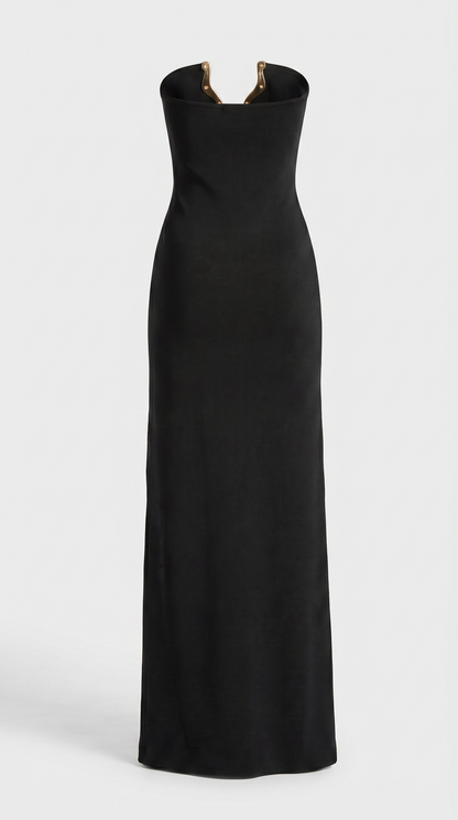Soleil - Sculptural Gold-U Strapless Maxi Dress