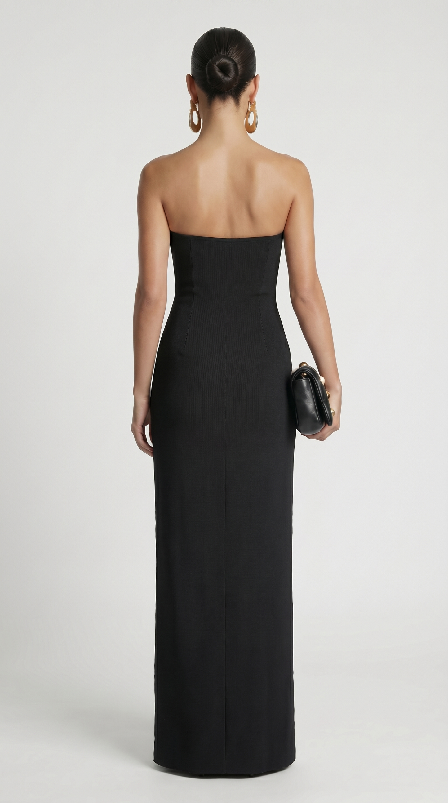 Soleil - Sculptural Gold-U Strapless Maxi Dress