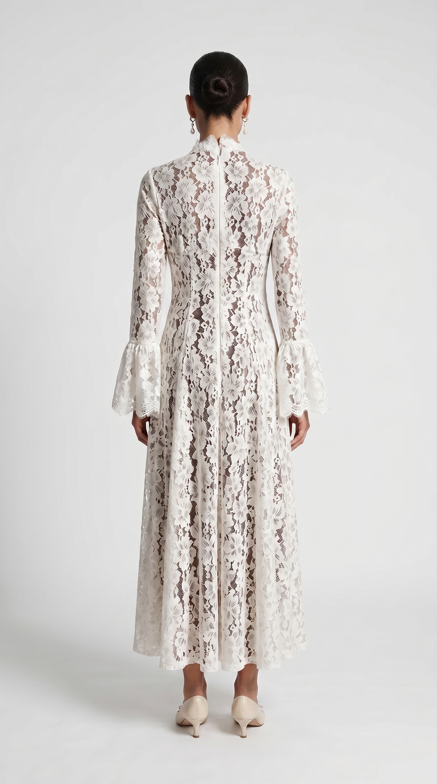 Alef - High-Neck Victorian Lace Maxi Dress