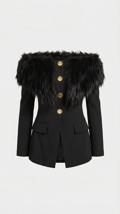 Rune - Refined Long Sleeve Fur Jacket