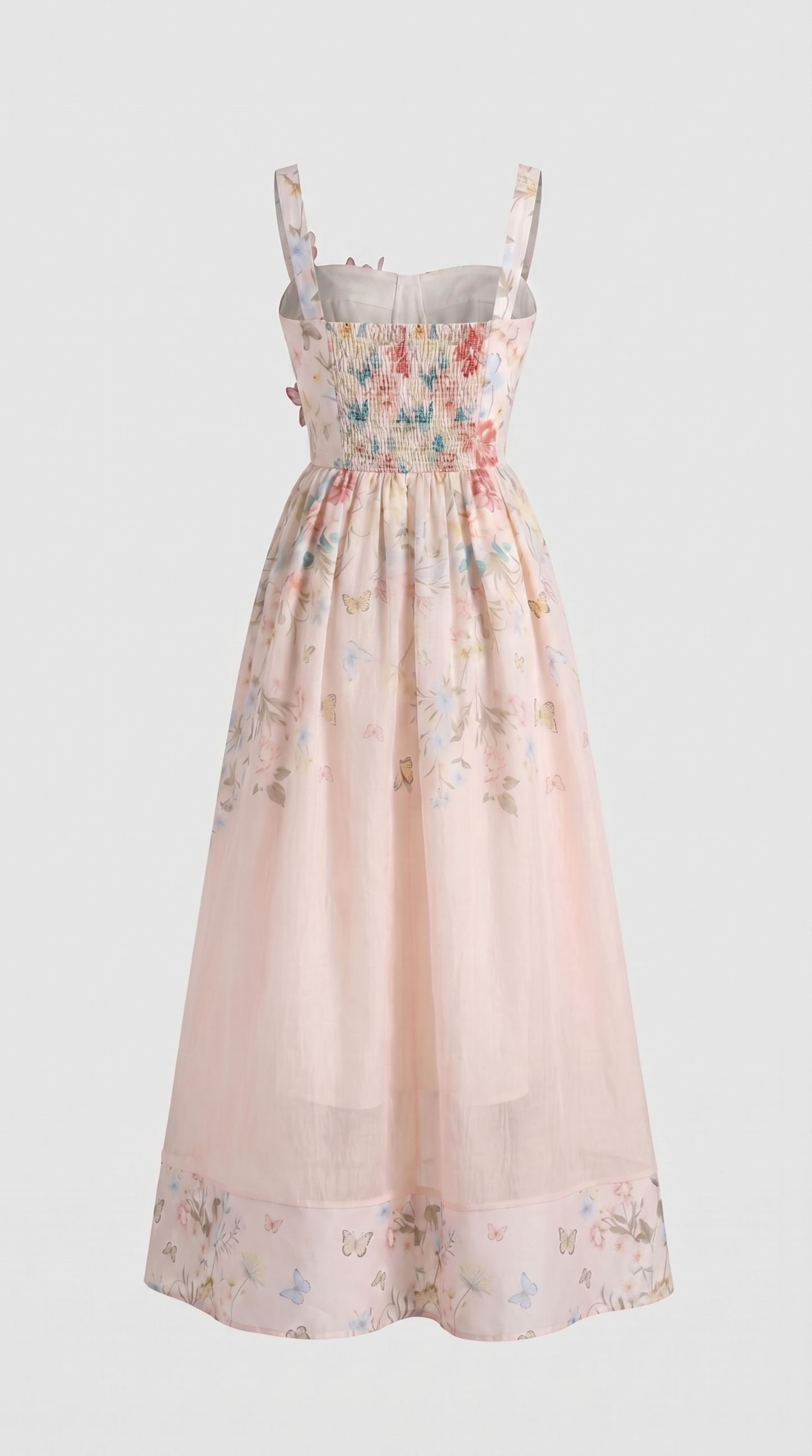 Naut - Floral Organza Bustier Midi Dress