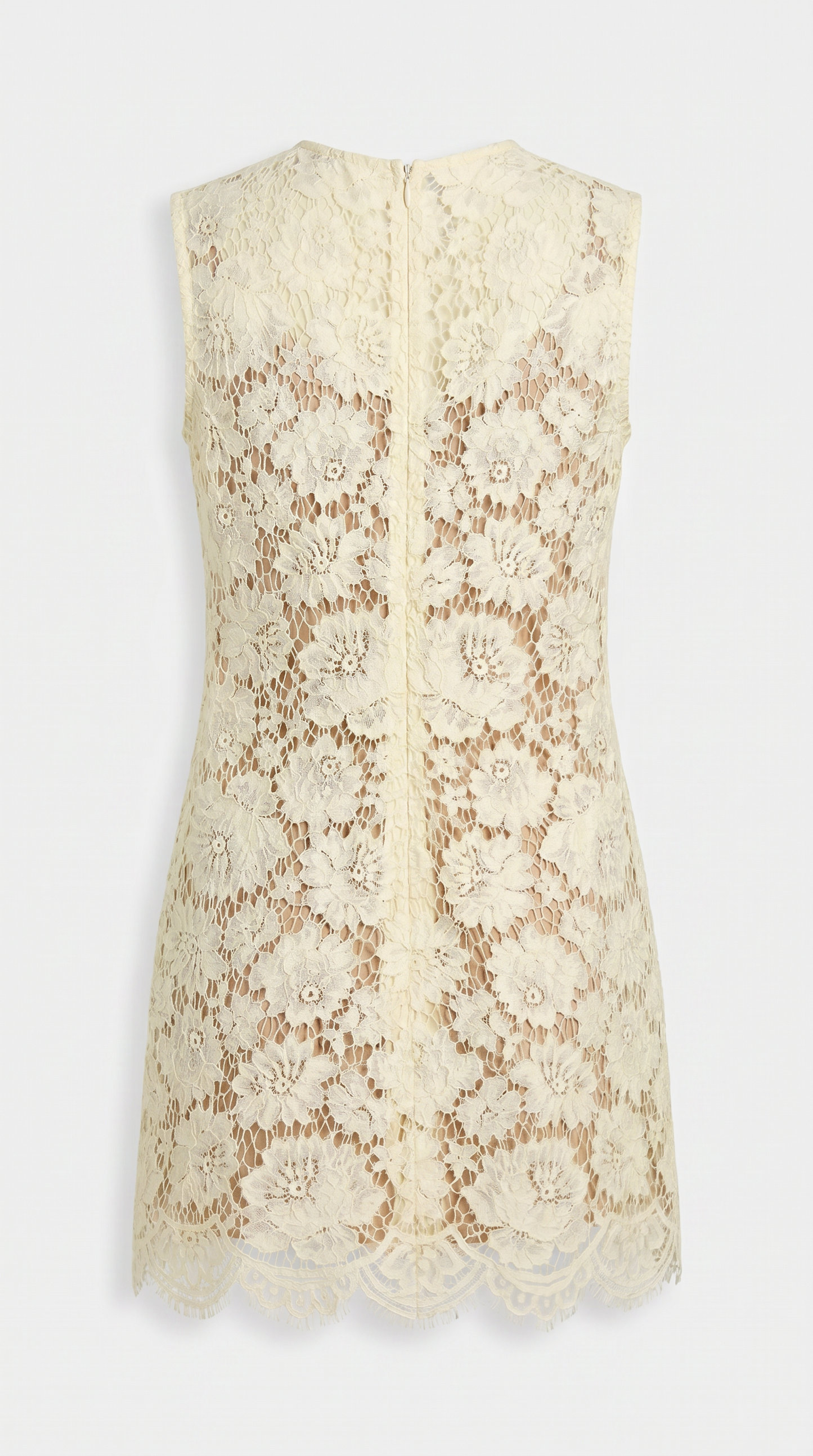 Tide - Sleeveless Floral Lace Shift Mini Dress