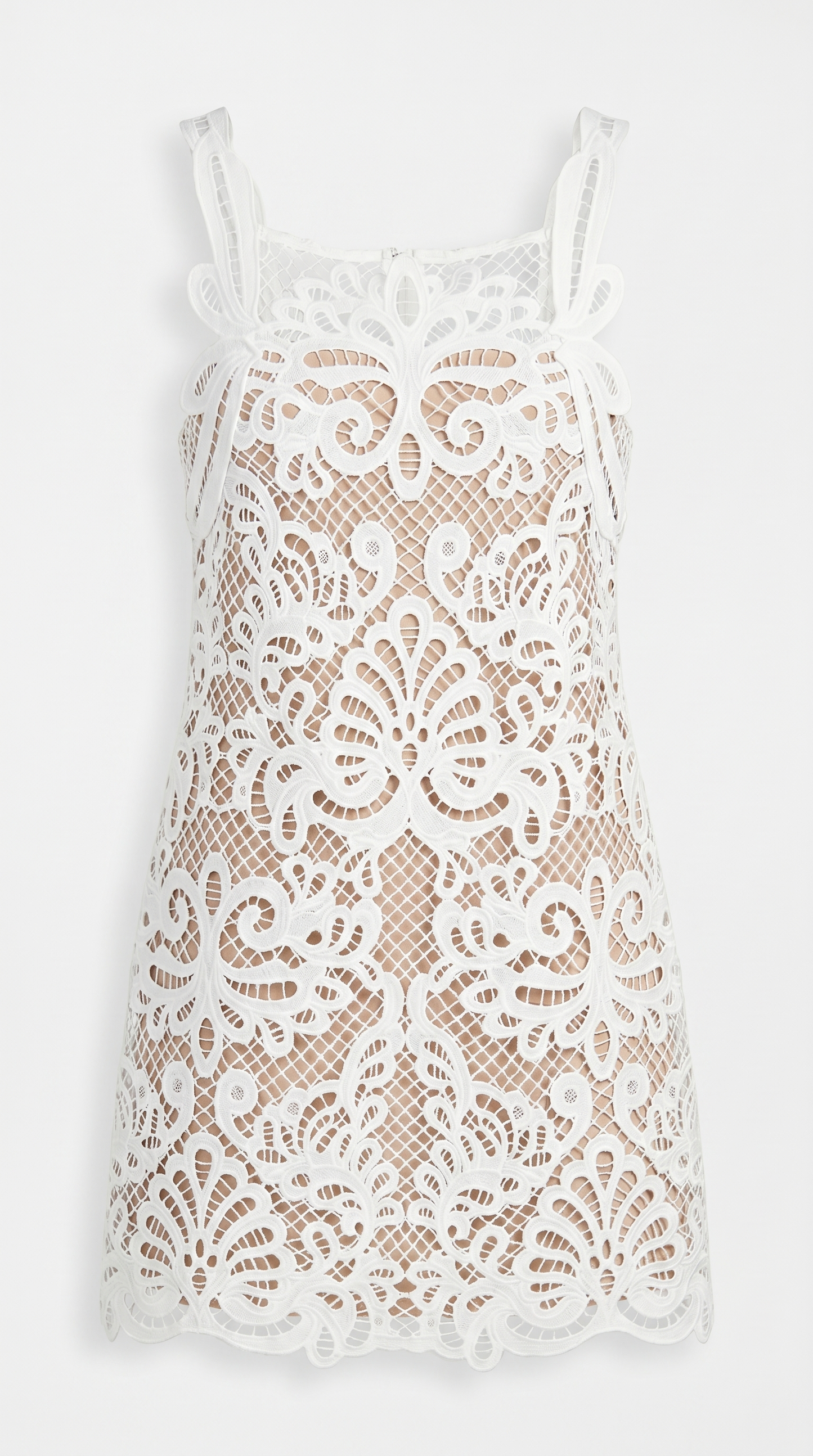 Amal - Graphic Guipure Lace Mini Dress