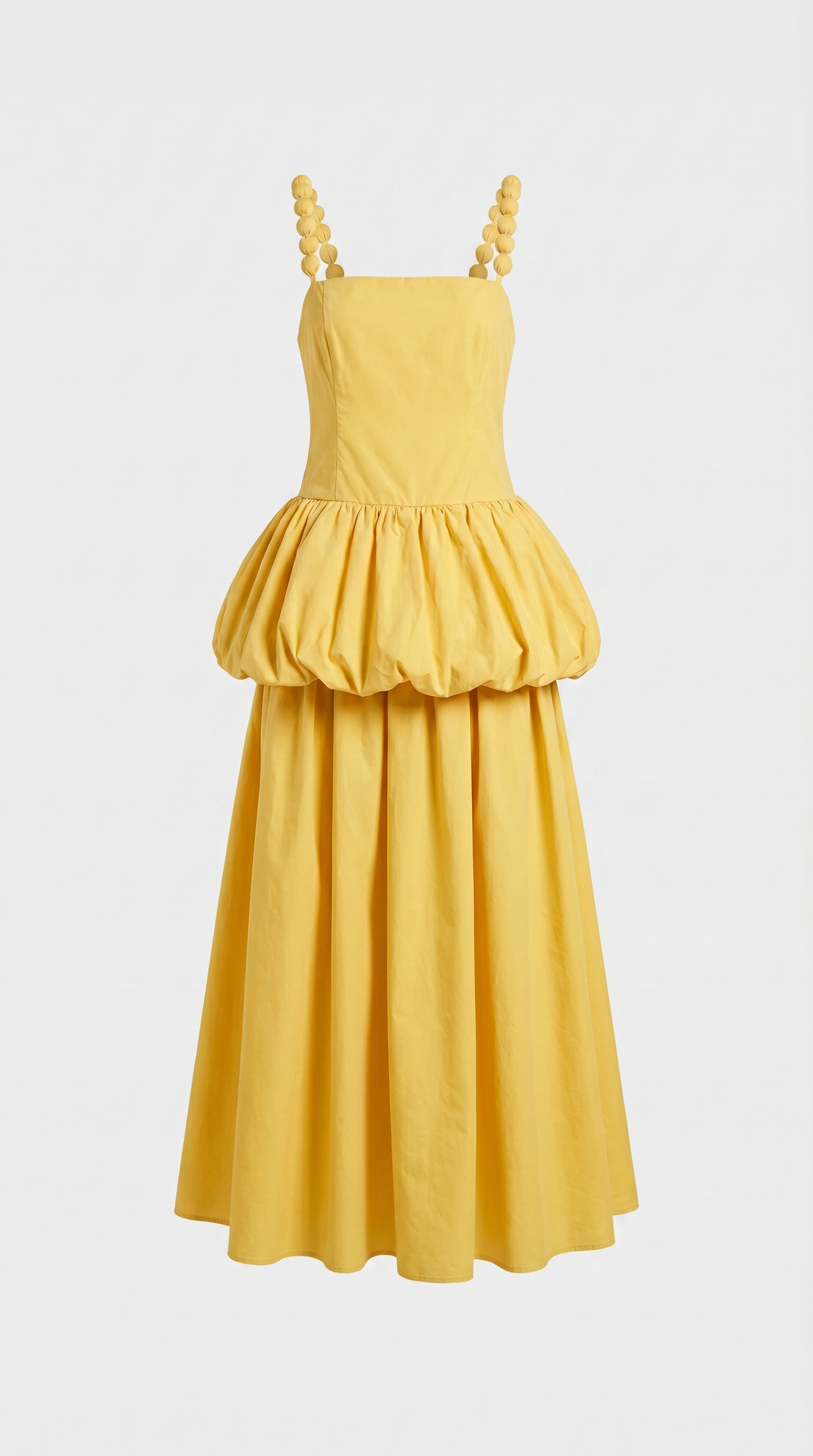 Kaza - Bubble-Tiered Maxi Dress with Bobble Straps